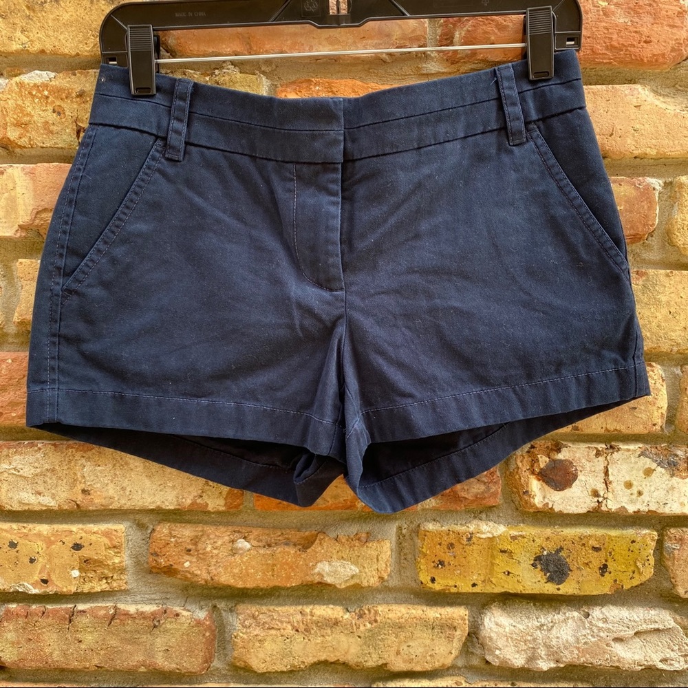 J Crew Shorts Navy Blue Chino 4 inch inseam Size 2